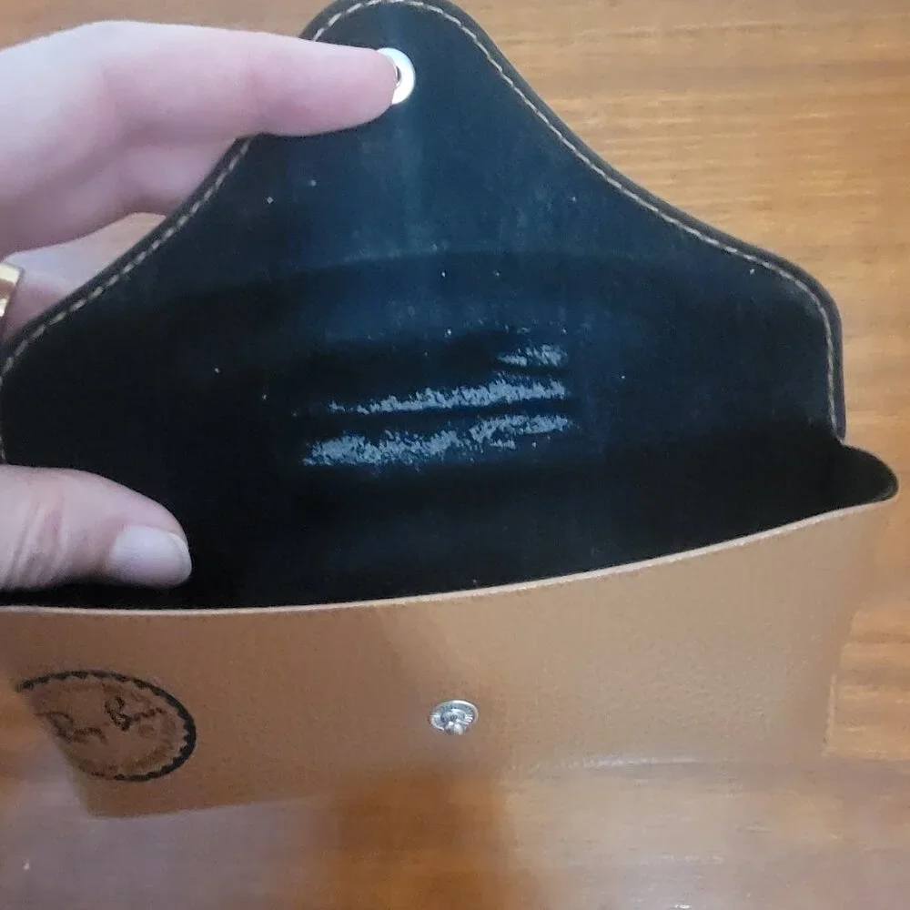 Ray-Ban Sunglasses Case Only Semi Hard Case Brown Leather Case for Glasses